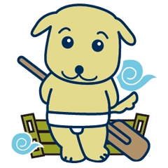 Loincloth-clad dog mascot KURAWANKO