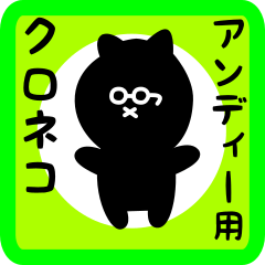 black cat sticker for andi