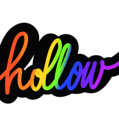 Rainbow cursive