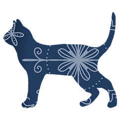 Blue Pattern Cat