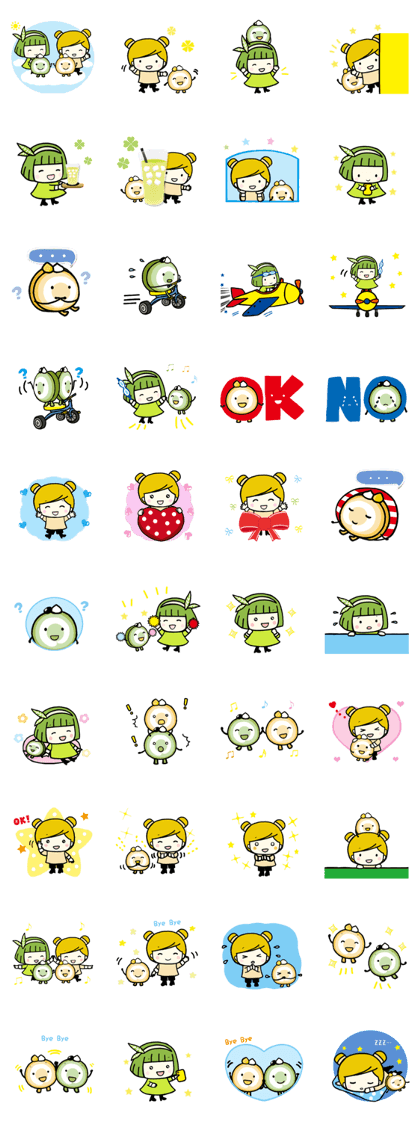 Matcha & Rosy No words sticker