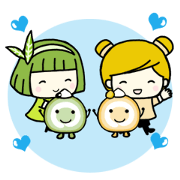 Matcha & Rosy Japanese sticker