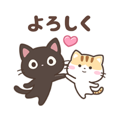 Black cat and Calico cat:Loose and Cute