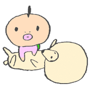 Play with the dog Sticker