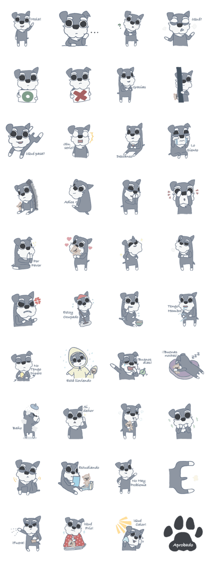 Timid schnauzer Hero (Spanish)
