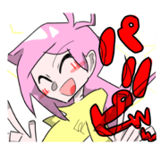 A little cute girl stamp