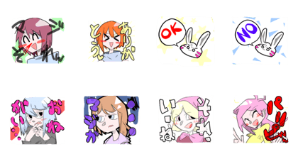 A little cute girl stamp