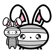 Rabbit costume Sticer. 2