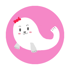 Sticker of a cute seal