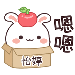 嬌嬌兔姓名貼_怡婷專用