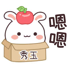 嬌嬌兔姓名貼_秀玉專用