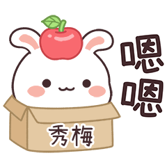 嬌嬌兔姓名貼_秀梅專用