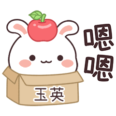 嬌嬌兔姓名貼_玉英專用