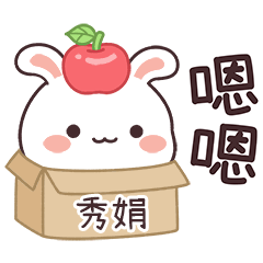 嬌嬌兔姓名貼_秀娟專用