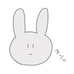 Rabbit whose expression is uncertain