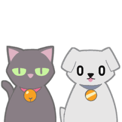 cat & dog movig emoji