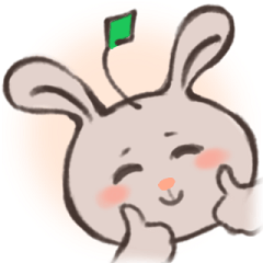 cute rabbit sends you love and happiness