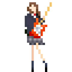 Pixel art japanese girls