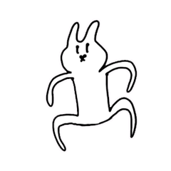 Versatile rabbit stickers.Ver.4