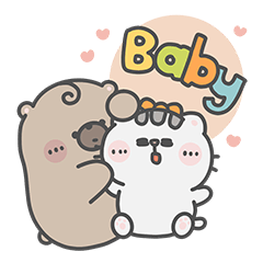 Mr. bear and his cutie cat : Baby