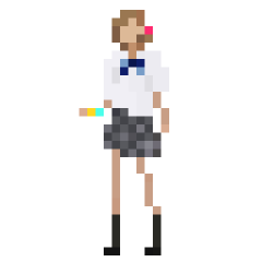 Pixel art japanese girls2