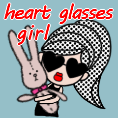 heart glasses girl