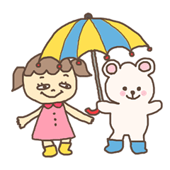 女の子とくまちゃん Line スタンプ Line Store