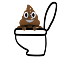 Move! Pile of Poo Characterless Sticker