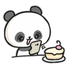 Cute Panda with food