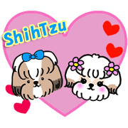Shih Tzu Funny & Fa Fa sticker