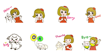 The little girl's fun days with her pet