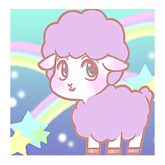 Lovely sheep in the fantasy land
