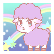 Lovely sheep in the fantasy land
