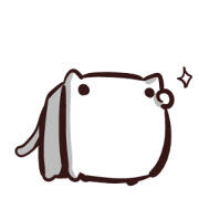 White and square cat English edition