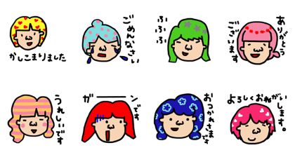 A colorful girl will greet
