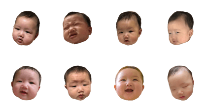 Various expression of baby