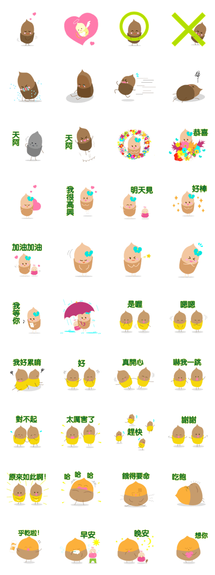 Kawaii Acorn Cninese1