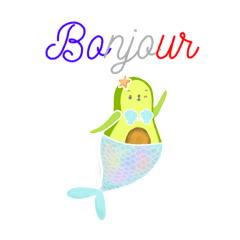 Daily French words AVOCADO-SEAL