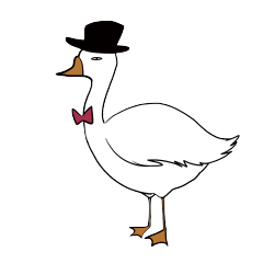 goose with hat