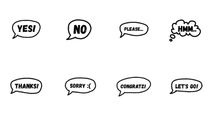 Daily text bubbles