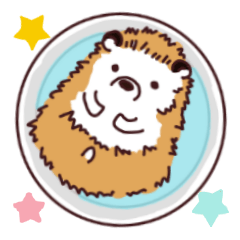 Sticker of a hedgehog usable every day