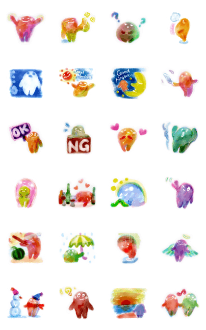 Watercolor Stickers by Ryah Personas