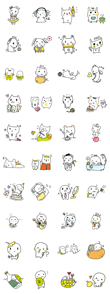 A cute animal friends