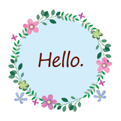 Flower frame1  greeting words