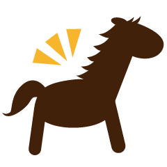 Adesivo de cavalo colorido 1