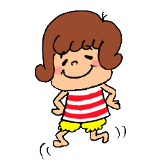 Cheerful little girl Runne-chan