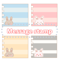 Rabbit MOMO and MOKO- message stickers
