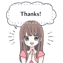 Cheerful girl sticker – LINE stickers | LINE STORE
