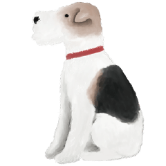 WIRE FOX TERRIER WATERCOLOR PAINTING