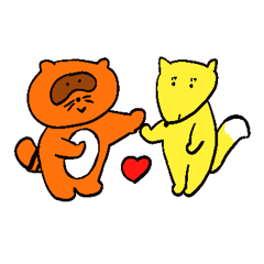 タヌキとキツネ スタンプ